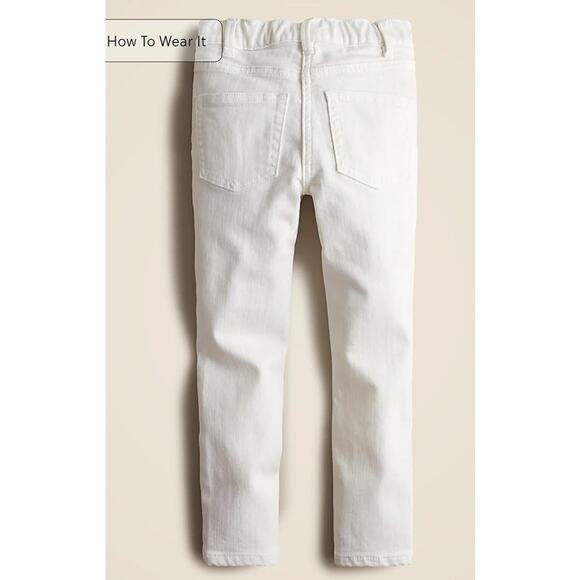 NWT J. Crew Crewcuts Girls' White Runaround Jeans 16 - Picture 2 of 7